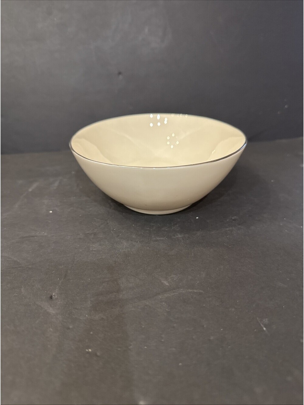 Lenox Olympia Platinum Rim Oval Serving Bowl 9 5/8 L By 6 7/8” W